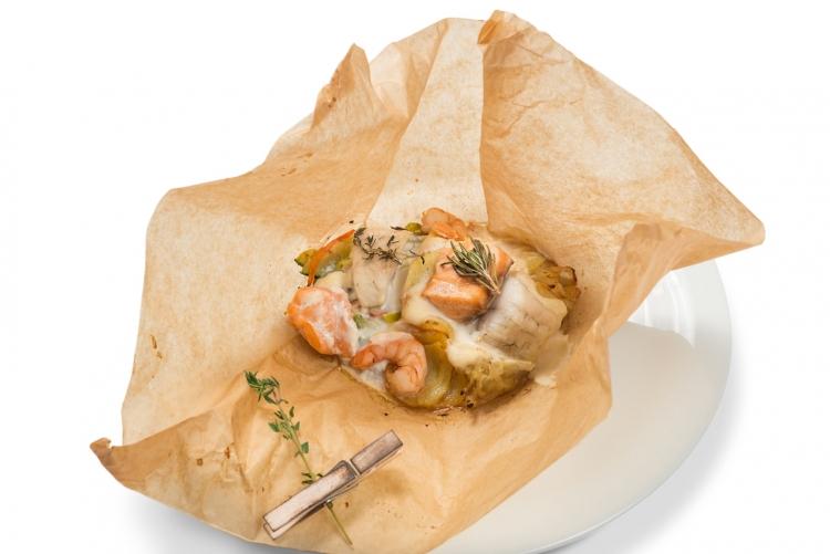 Pike Perch, Salmon and Tiger Shrimps image