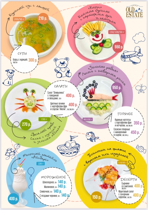 Children&#039;s menu картинка