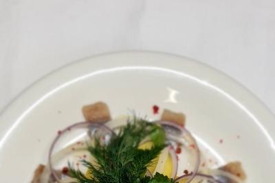 Herring with onions and boiled potatoes image